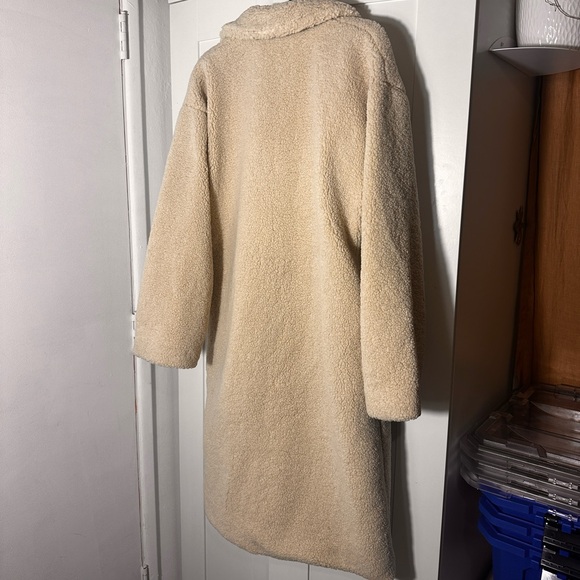 OAK + FORT Teddy Sherpa Oatmeal Jacket - Picture 4 of 4